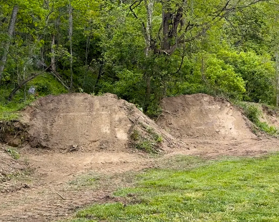 Refreshed berms at the Izaak Walton Shooting range