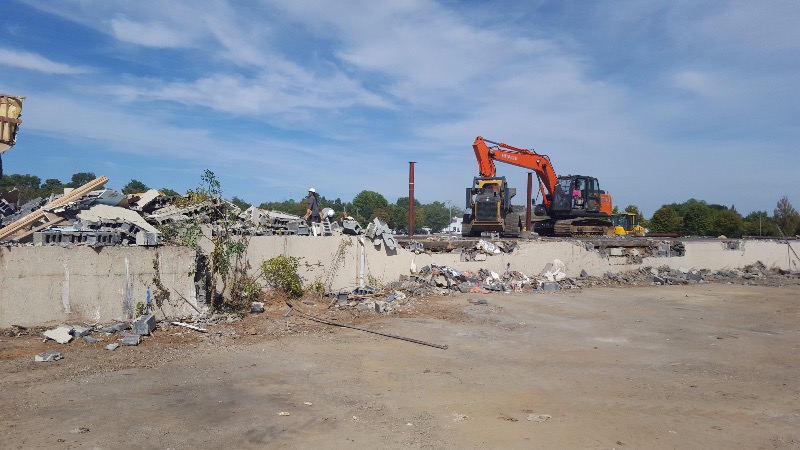 Demolition and site clearing to prep the site for the new Lofts in Winchester VA.